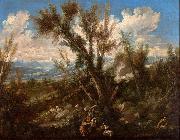 Alessandro Magnasco Landscape with Shepherds France oil painting artist